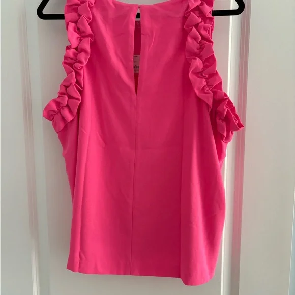 Lilly Pulitzer Kaliee Pink Ruffle Sleeveless Top - Picture 4 of 5